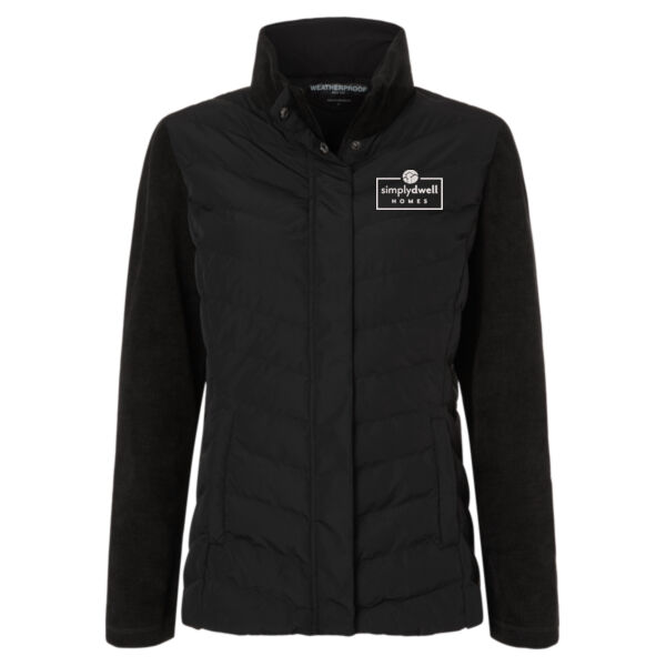   - Women's Mixed Media Chevron Jacket Thumbnail