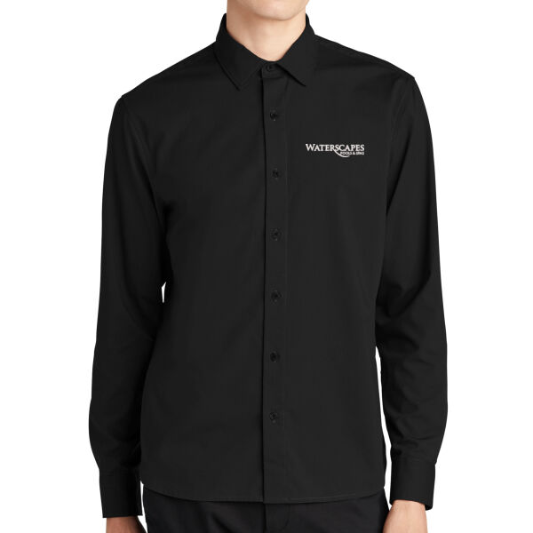   - Long Sleeve Stretch Woven Shirt Thumbnail