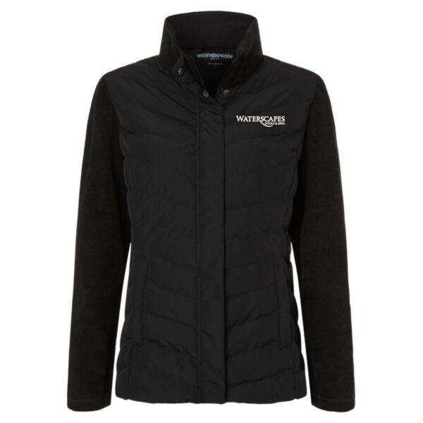   - Women's Mixed Media Chevron Jacket Thumbnail